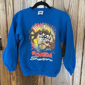 90s Looney Tunes Taz Florida Gators Football Crewneck Sweatshirt Tasmanian Devil